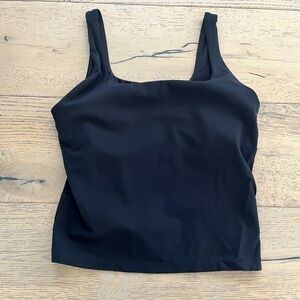 Womens FLX Affirmation Square Neck Tank Top Medium Black